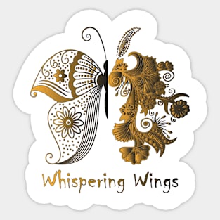 Wings Butterfly Flowers The Best Gift For mens And Womens Girls Sticker